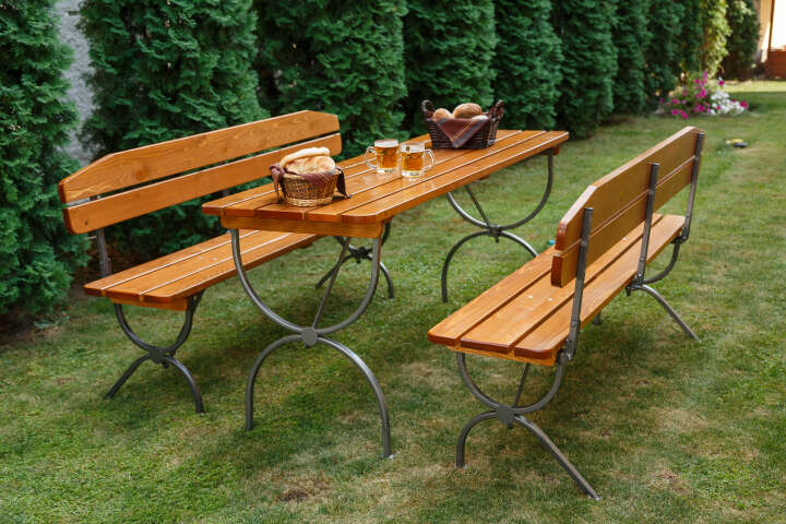 Festzeltgarnitur Linz mit Lehne